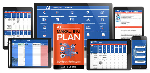 Image of a1 marketing course bundle and templates