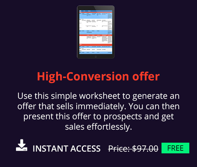 Image And Description Of High Converting Offer Worksheet