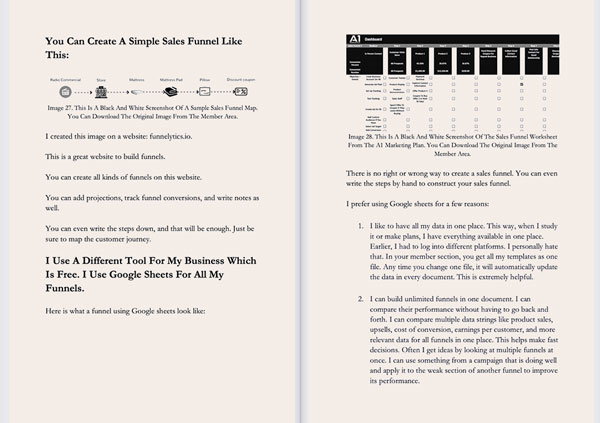 screenshot of chapter on sales funnels